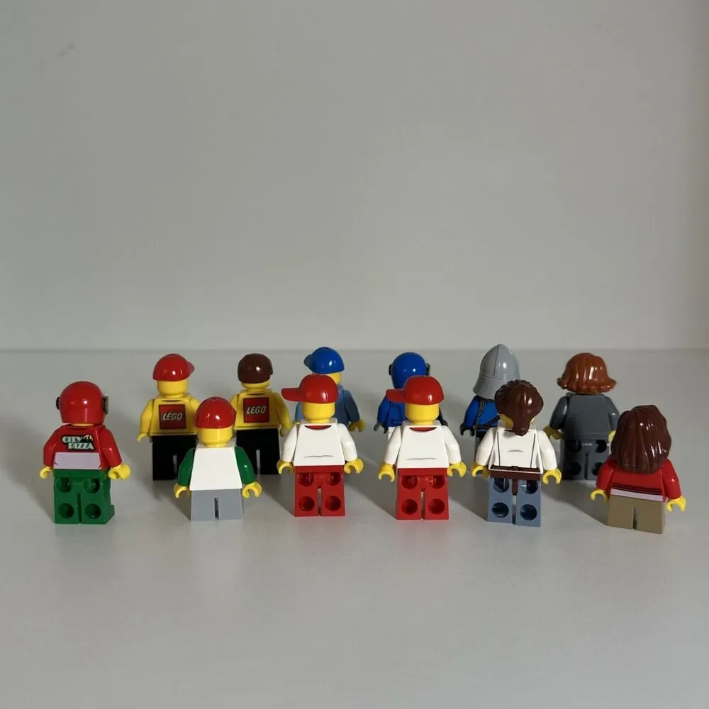 LEGO City Minifigure Lot of 12 Barista, Lego store employee, chef, Kings Knight
